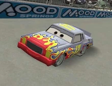 Darrell en una carrera de la Copa Pistón.