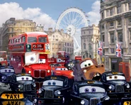 Concept artwork from The Art of Cars 2 (Cars 2 ending)