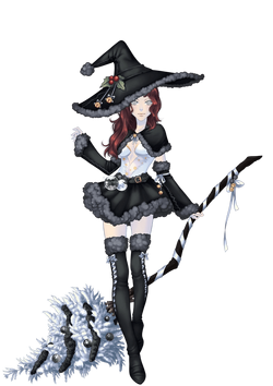 wearing witch outfit