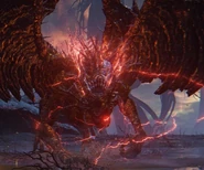 Lichdragon Fortissax enwreathed in Red Lightning