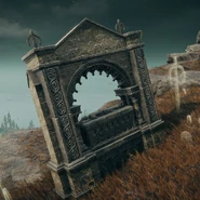 Arched sarcophagus at Gravesite Plain