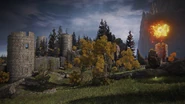 Frenzy-Flaming Tower, as seen from the Frenzied Flame Village Outskirts