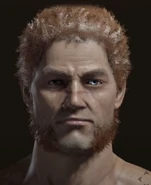 Tragoth's face beneath the helmet