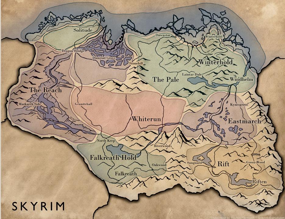 elder scrolls online skyrim map