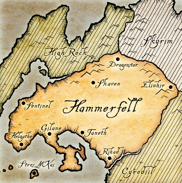 where is hammerfell in skyrim