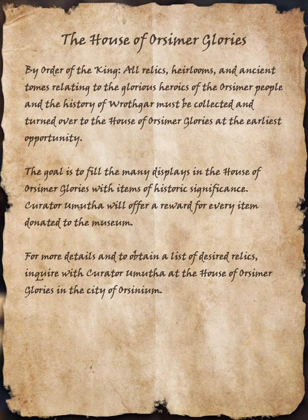 The House of Orsimer Glories Elder Scrolls Fandom