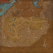 A concept map of the Fallen Wastes.