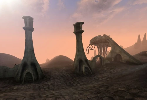 Привратные башни и порт силт-страйдеров.