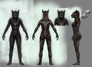 Werewolf female concept art (not featured in-game).