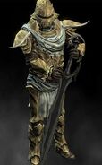 Redoran Guard.jpg (19 KB) A Loading Screen featuring a Redoran Guard in Bonemold Guard Armor wielding a Daedric Greatsword.