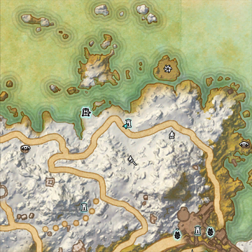 Eso Western Skyrim Wayshrines Map Northern Watch Wayshrine | Elder Scrolls | Fandom