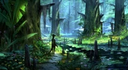 Murkmire Concept Art 2.png (1.43 MB) Large trees dotted throughout a swamp.