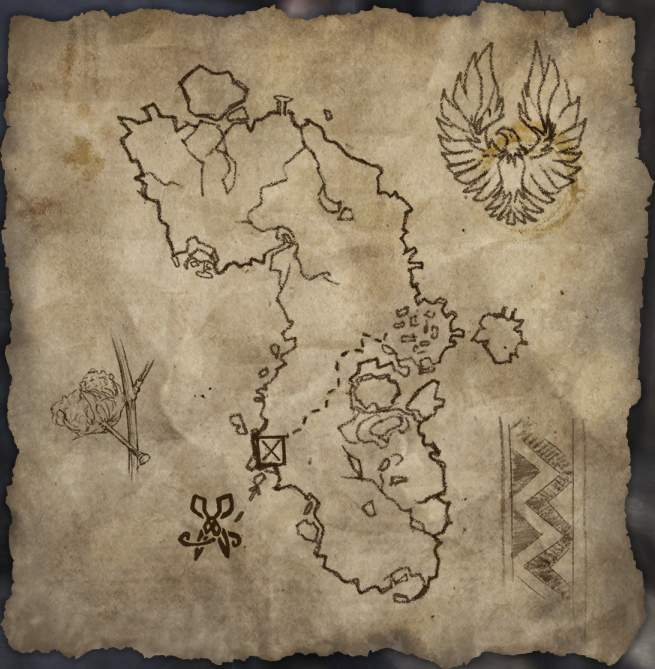 The Clothier Survey: Auridon is a Crafting Survey map that marks where a bo...