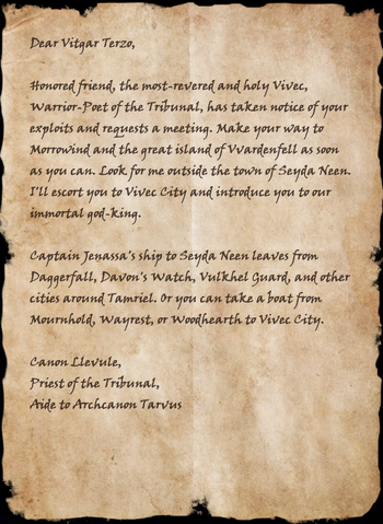 Invitation on Morrowind