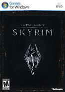 Copertina ufficiale per la versione PC di Skyrim.