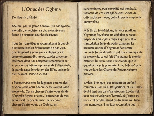 L Onus Des Oghma Wiki The Elder Scrolls Fandom
