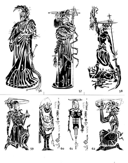 Concept art for some of the saints.