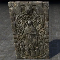 Каменная дверь с гравюрой, изображающей принесение Матерью Ночи своих детей в жертву, The Elder Scrolls Online