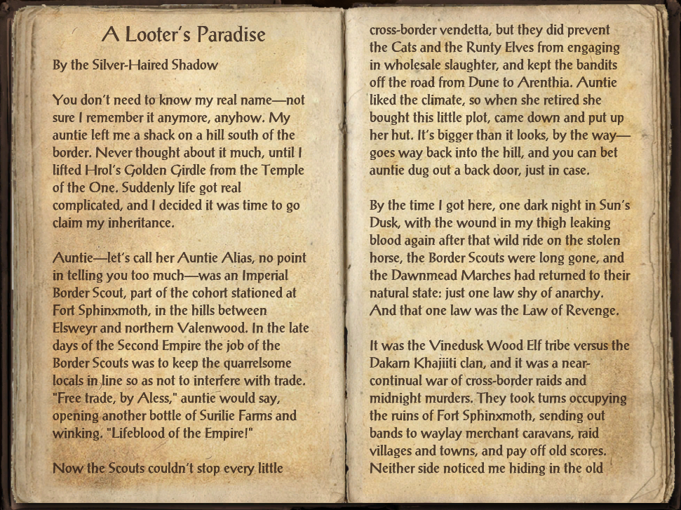 A Looter's Paradise | Elder Scrolls | Fandom