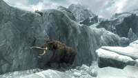 A mammoth frozen in ice and loaded with Dwarven arrows, located west of Saarthal.