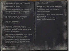 Ayleid Inscriptions Translated
