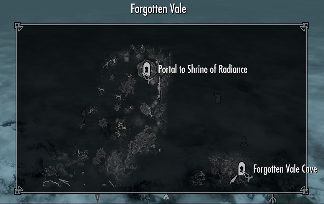 Detailed Skyrim Forgotten Vale Map Forgotten Vale Cave | Elder Scrolls | Fandom