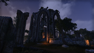 Ruins at night