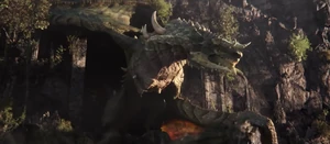 Kaalgrontiid emergiendo de las Salas de los Colosos.