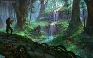 Secluded waterfall in Grahtwood.jpg (827 kB) Concepto de Bosque Graht