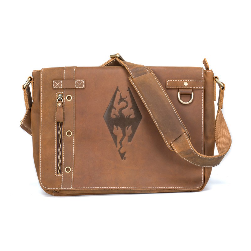 Imperial Dragon Symbol Leather Messenger Bag | Elder Scrolls | Fandom