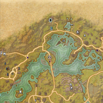 Halcyon Lake Wayshrine Map