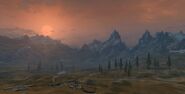 looking west from Whiterun's walls