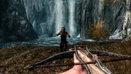 A crossbow in first-person