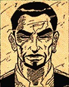 A close-up of Cyrus from the Wanted Poster