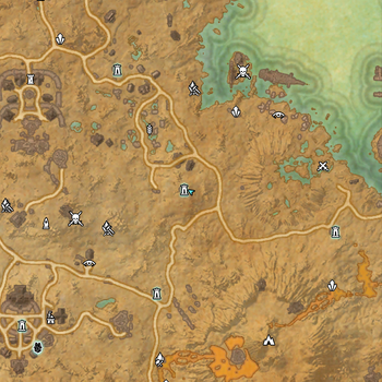 Sulfur Pools Wayshrine Map