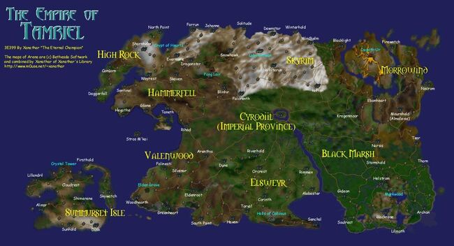 TES Map Tamriel Arena