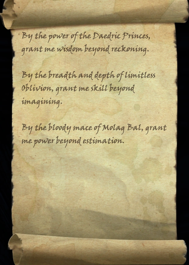 Ritual of Daedric Fortitude Elder Scrolls Fandom