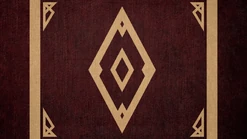 Bandiera della Dinastia Alessiana raffigurante l'Amuleto dei Re