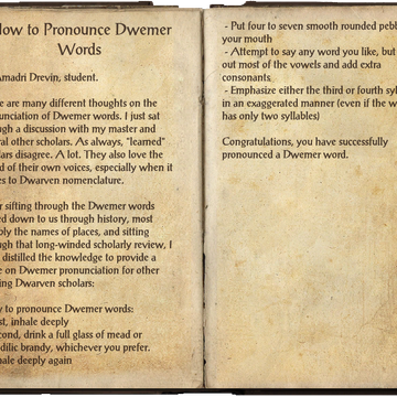 How To Pronounce Dwemer Words Elder Scrolls Fandom