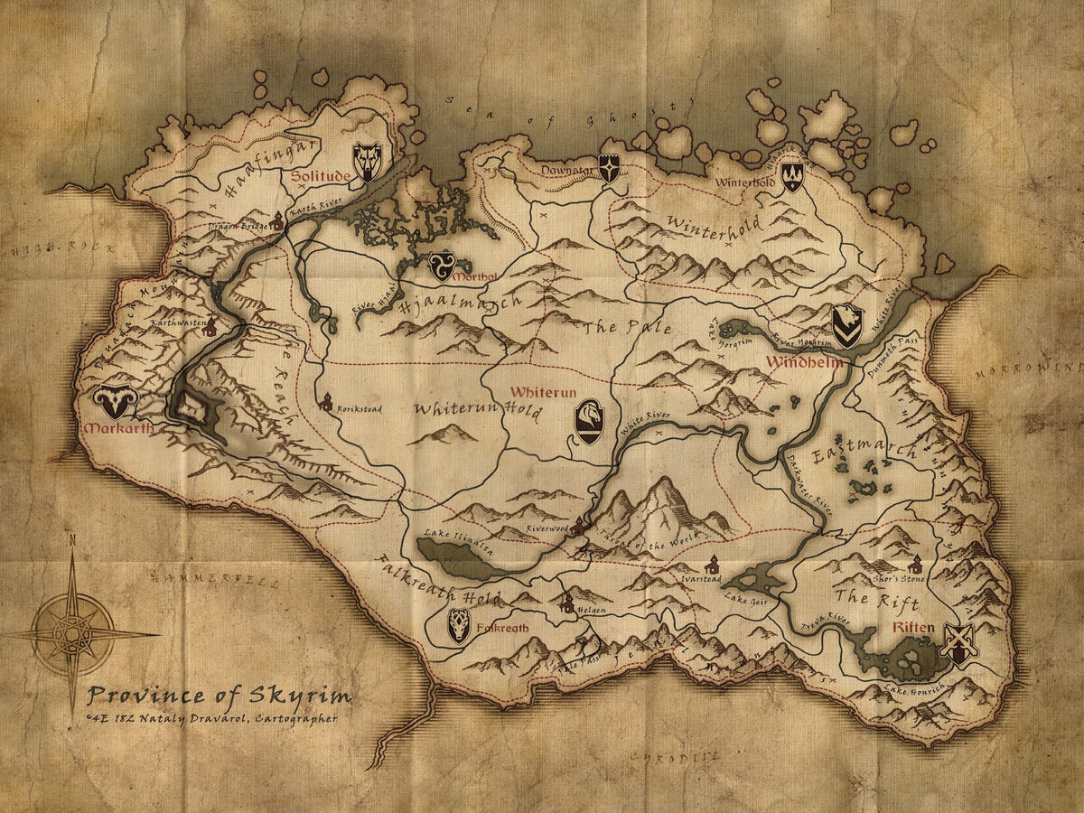 Western Skyrim Map - The Elder Scrolls Online: Greymoor (ESO)
