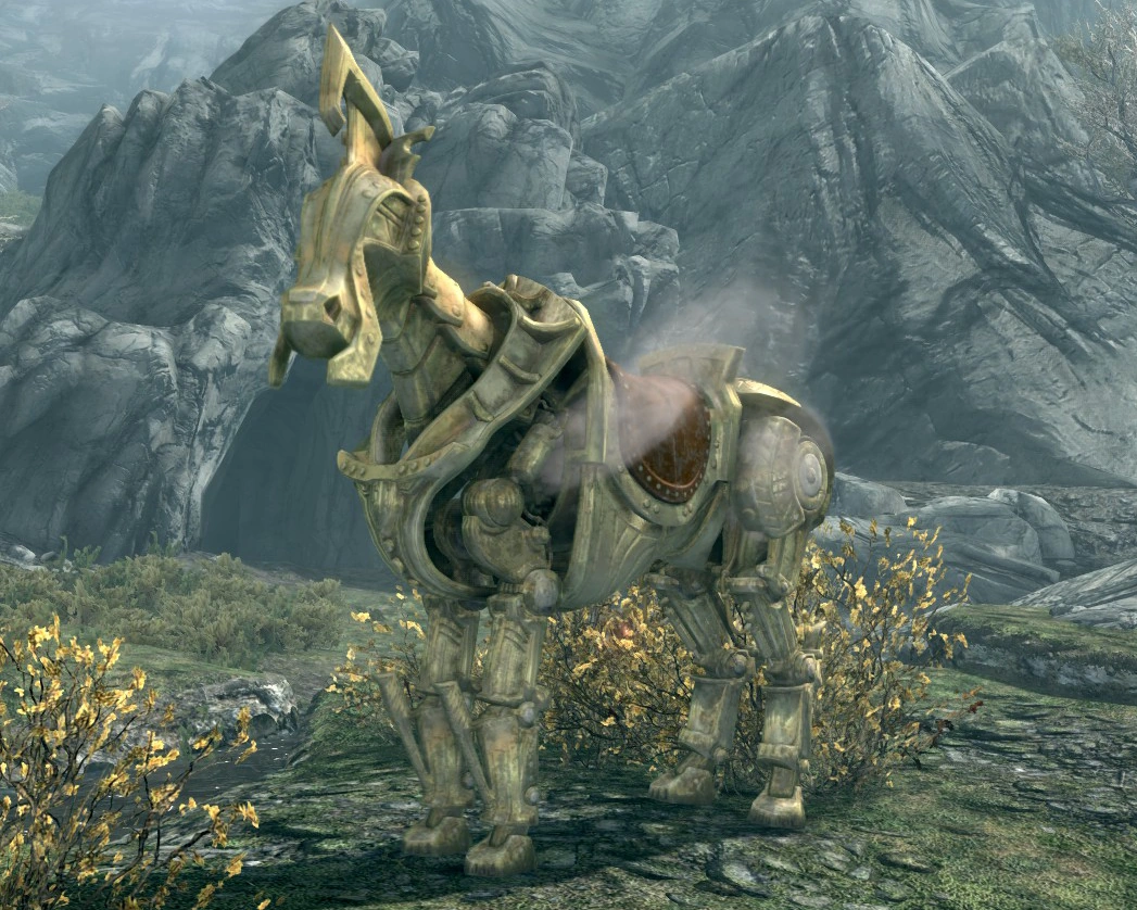 Dwarven Horse (Skyrim Creation Club) Elder Scrolls Fandom