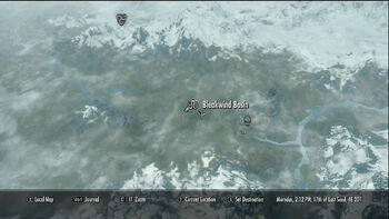 Bleakwind Basin Map (Skyrim)