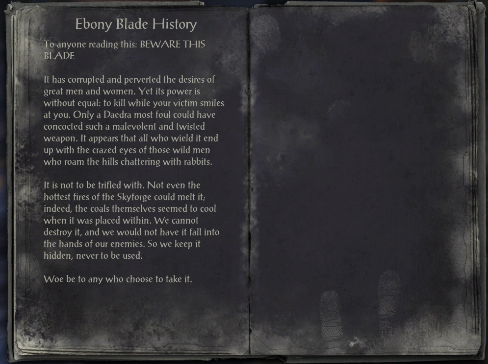 Ebony Blade History Elder Scrolls Fandom