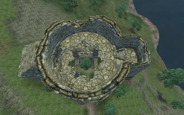 Форт Карактакус с высоты птичьего полёта