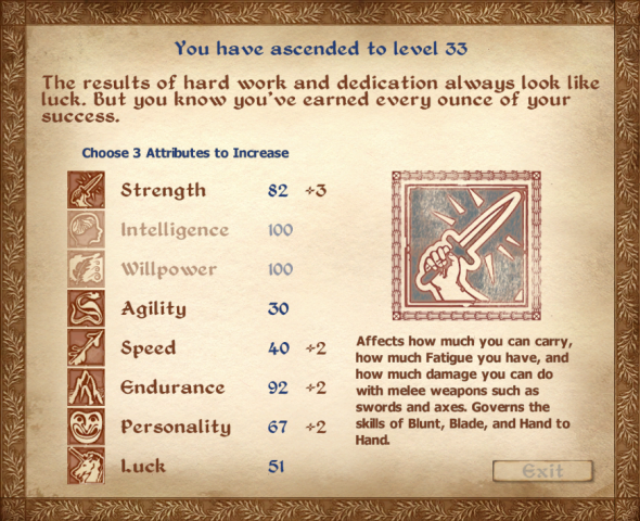 oblivion how to level up