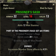 Prisoners Rags - Sash 16