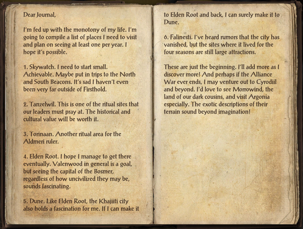 Rothondothrin's Journal | Elder Scrolls | Fandom