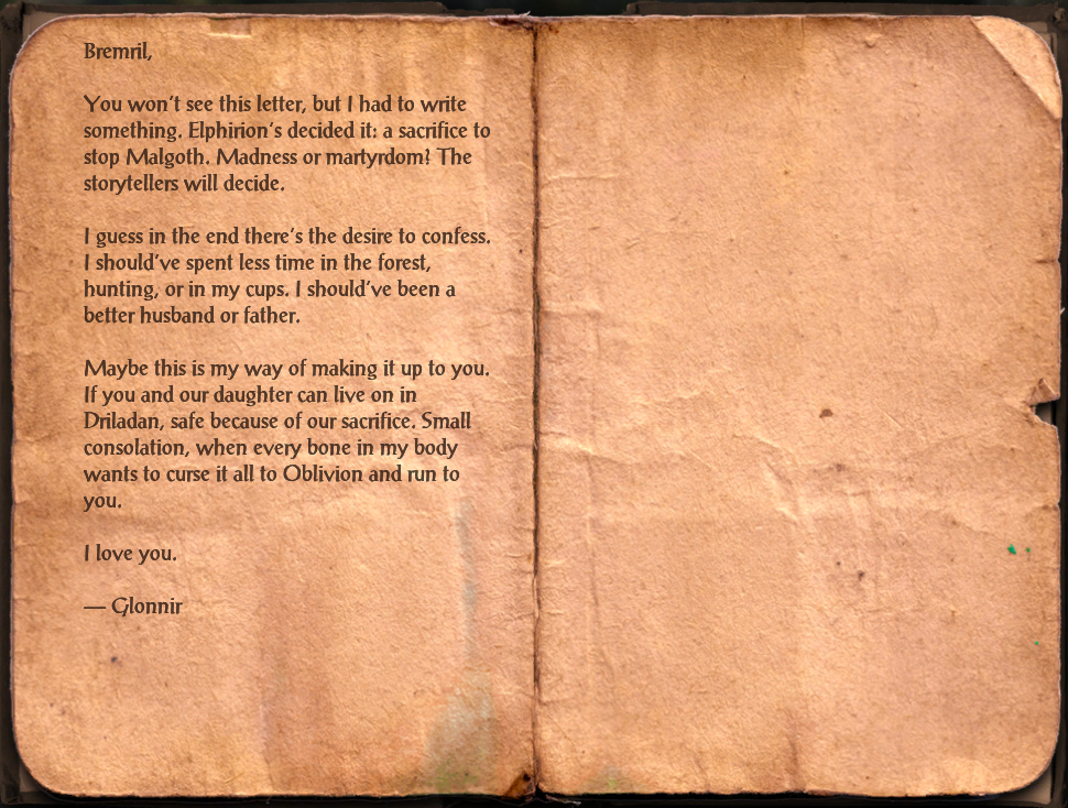 Glonnir's Letter, Elder Scrolls