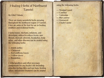 Healing Herbs of Northwest Tamriel | Elder Scrolls | Fandom