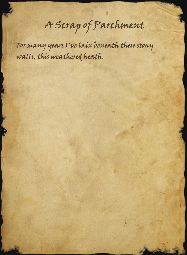 A Scrap of Parchment | Elder Scrolls | Fandom